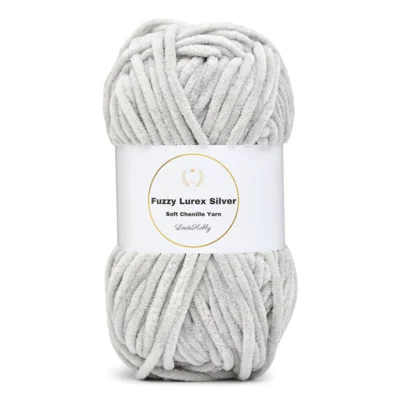 LindeHobby Fuzzy Chenille Silver Lurex